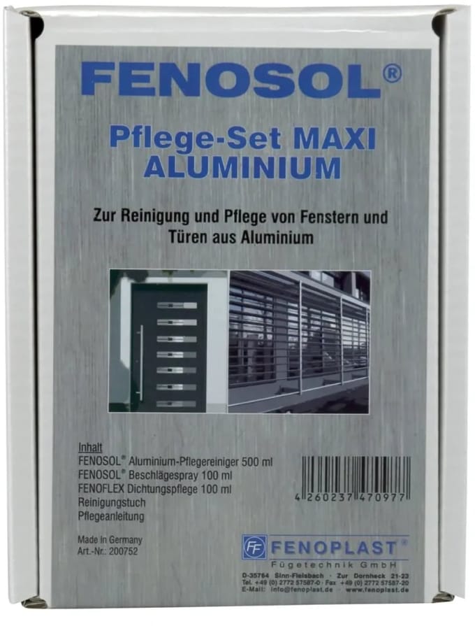 Fenosol Pflege-Set Aluminium MAXI Onderhoudsset met Reiniger en Polish