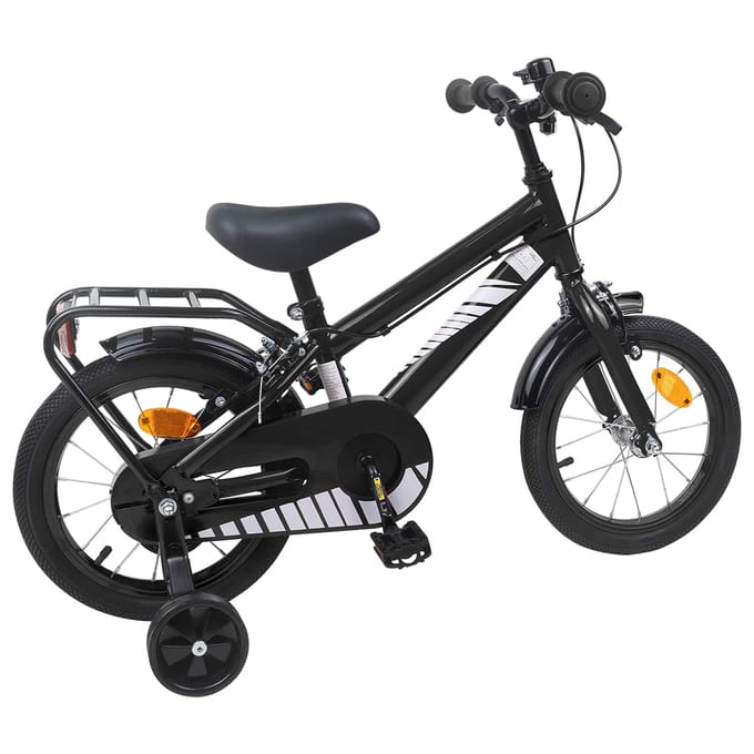 vidaXL - Kinderfiets - 12 - Inch - voor - 2-4 - jaar - oud - Zwart