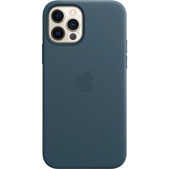 Leather Backcover MagSafe voor de Apple iPhone 12 (Pro) - Baltic Blue