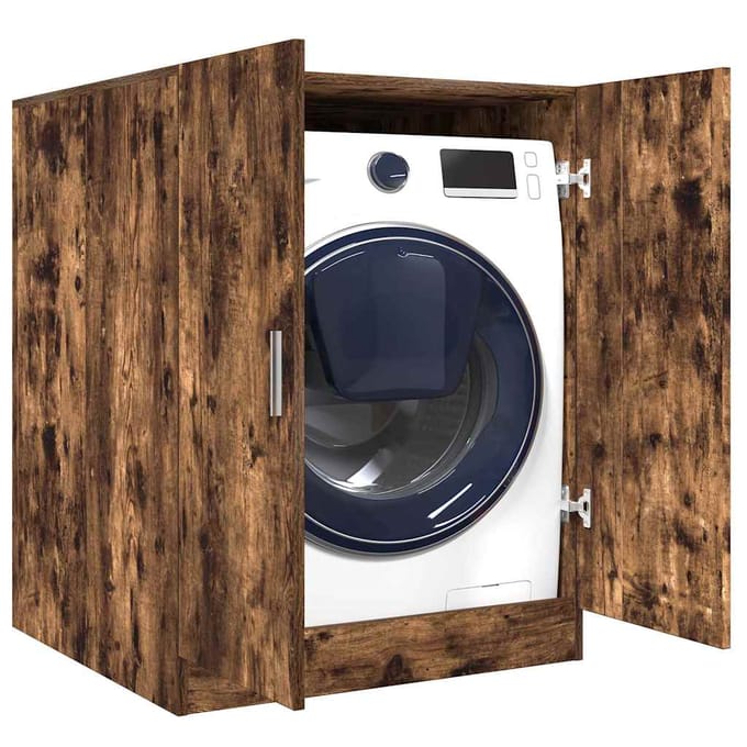 vidaXL - Wasmachinekast - 71x71,5x91,5 - cm - gerookt - eikenkleurig