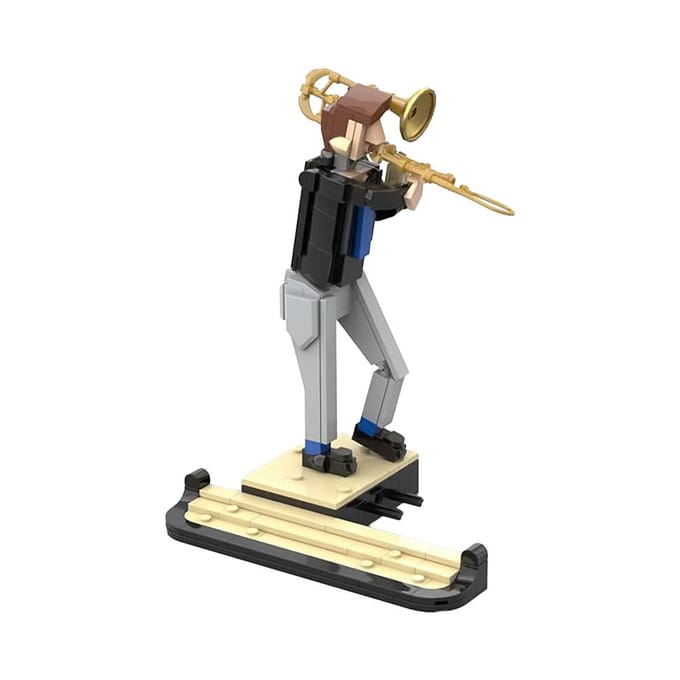 Gobricks MOC Ideeën Jazzkwartet Extra Stenen Speler Bouwstenen Educatief Speelgoed Cadeaus gray