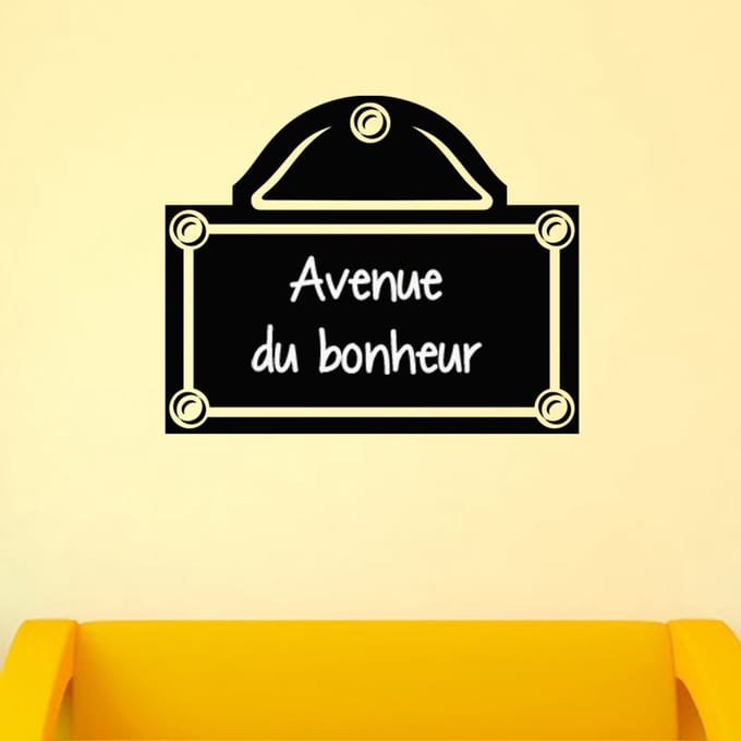 Schoolbordsticker - uitwisbare zelfklevende muurstickers - STRAATBORD - 55x75cm