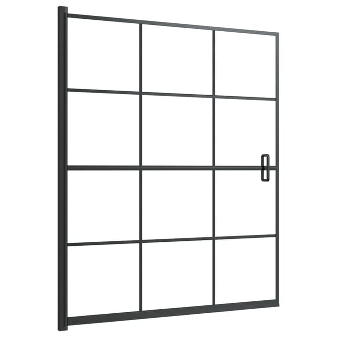 vidaXL - Douchewand - 116x140 - cm - ESG - zwart