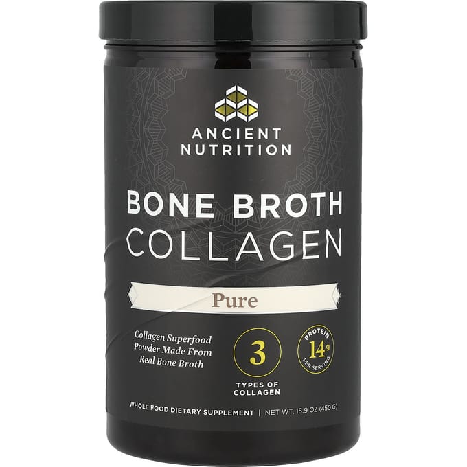 Nutrition Ancienne, Bouillon d'Os Collagène, Pur, 15,9 oz (450 g)