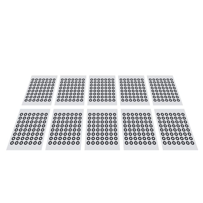 10 Feuilles Marqueur de Numérisation 3D 6mm Réutilisable Point de Référence Marqueur de Suivi 3D pour Optique white