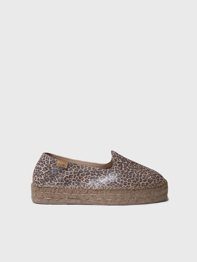 Platte espadrilles voor dames met dierenprint | KASIA-LE