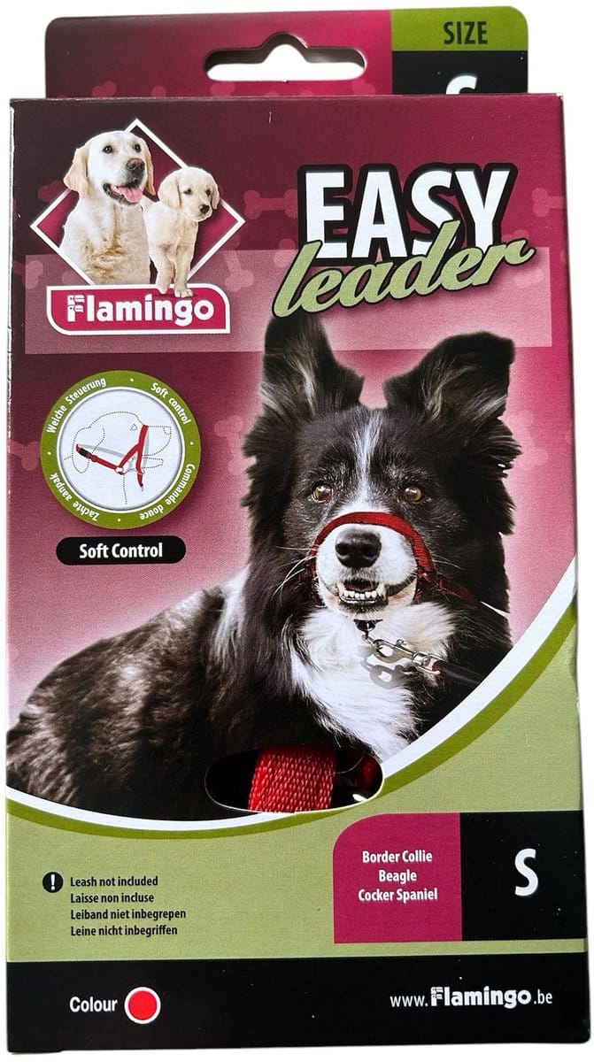Flamingo Easy Leader Halsband Hond Rood Maat S