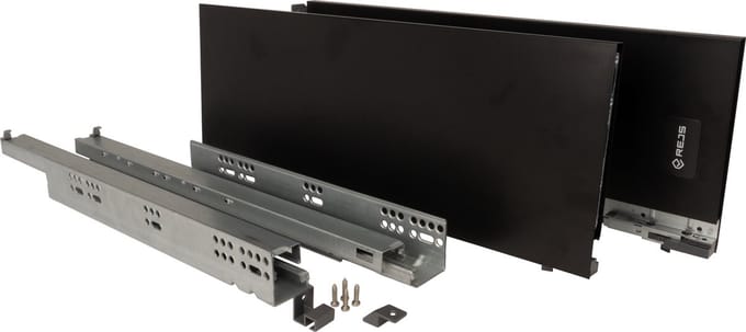 Strong Max Softclose, ladehoogte 185 mm Zwart