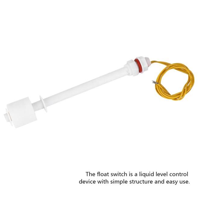 2 stuks PP Plastic Vlotterschakelaar Watertank Zwembad Vloeistofniveau Sensor Controller P13010 white