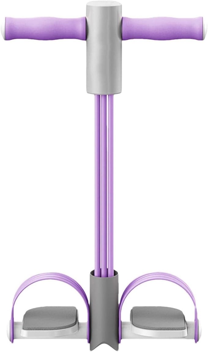 Fitness spantouw - Elastische trainer - Lichaam trainen - Met 6 ABS-buizen - 55 x 27 cm - Paars