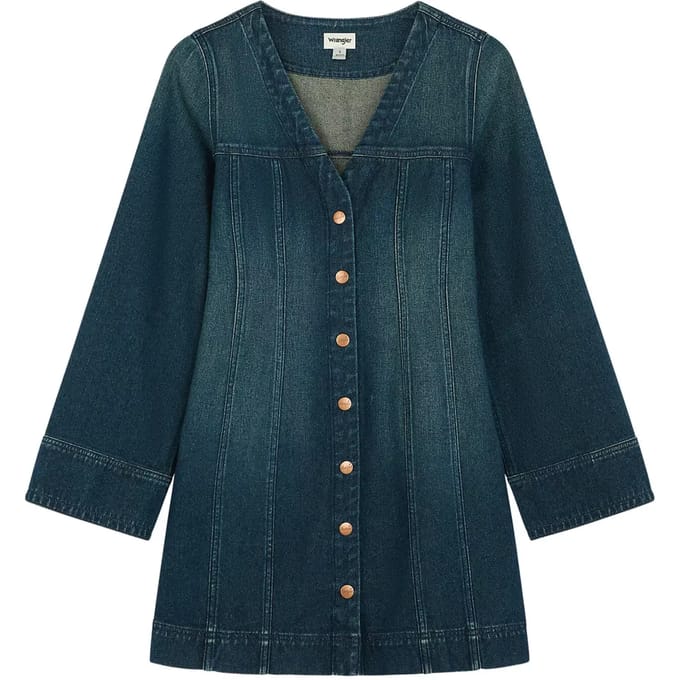 Damesjurk met lange mouwen Wrangler Saloon Shadow
