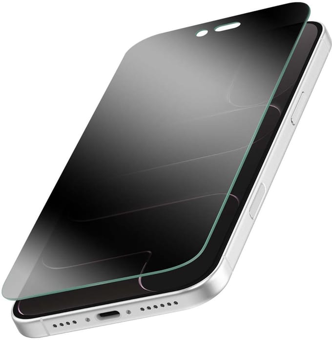 Eiger, Screenprotector geschikt voor iPhone Air - Privacy Filter Glass, Transparant zwart