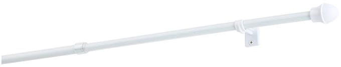 Intensions Caferod Uitschuifbare Gordijnroede Set - Wit - Metalen Roede - Diam. 13mm - 75x125cm