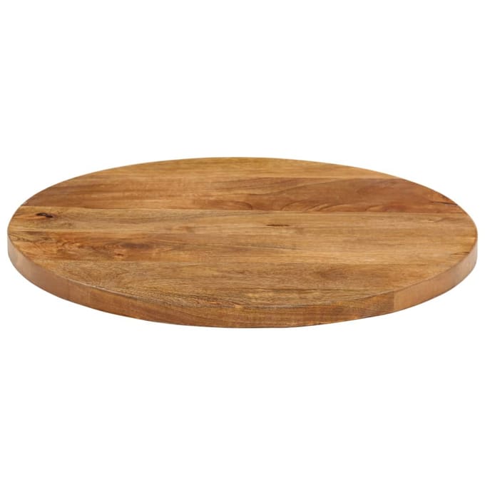 vidaXL - Tafelblad - rond - Ø - 60x2,5 - cm - massief - ruw - mangohout