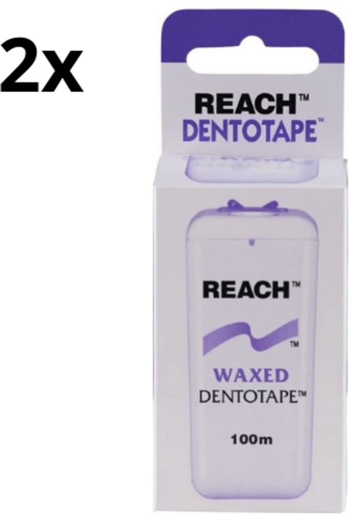 Johnson & Johnson Reach Dentotape Waxed - 2 x 100 m - Voordeelverpakking