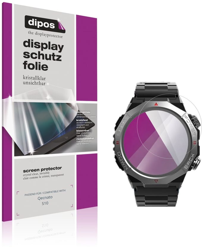 dipos – 6x Beschermfolie geschikt voor Qecnato S10 | Krasbestendige & heldere Screenprotector Ultra-Thin