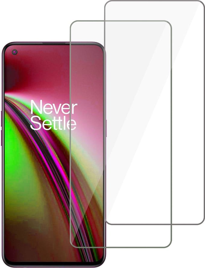 Screenprotector geschikt voor OnePlus Nord 2 / Nord CE - Gehard Glas - 2 Stuks