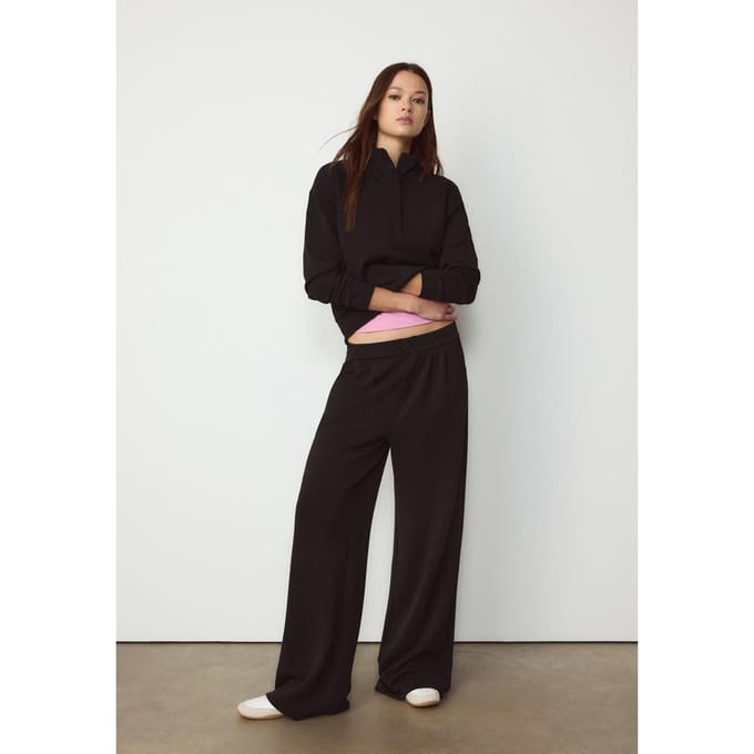 Stradivarius Soft touch sweater met rits  Zwart S