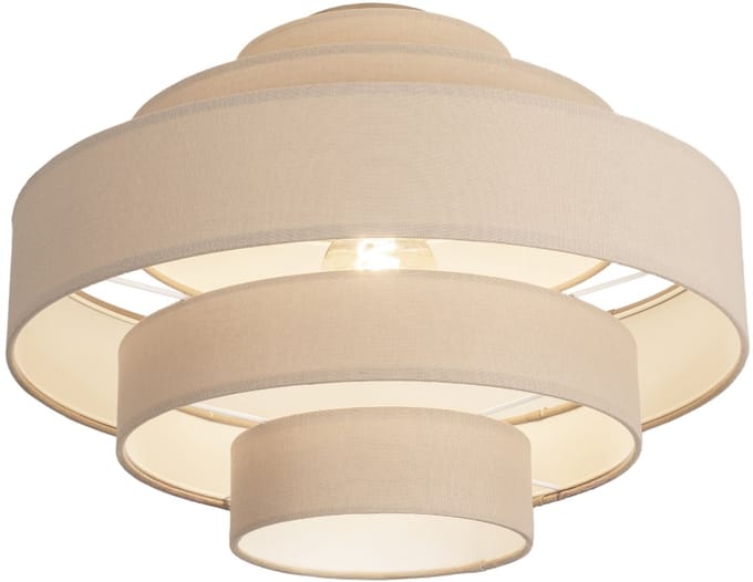 Lumidora Plafondlamp 75183 - Plafonniere - POLIGNANO - E27 - Taupe - Metaal - ⌀ 52 cm