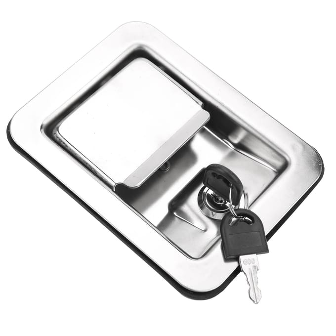 Peddelvergrendeling 304 RVS Handgreep Slot Sleutels Kit voor Unit Bouwmachines gray