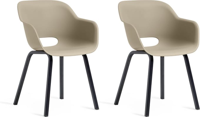 Keter Noa Tuinstoel - 2 stuks - 55x56,5x80cm - metalen frame - Salie Groen