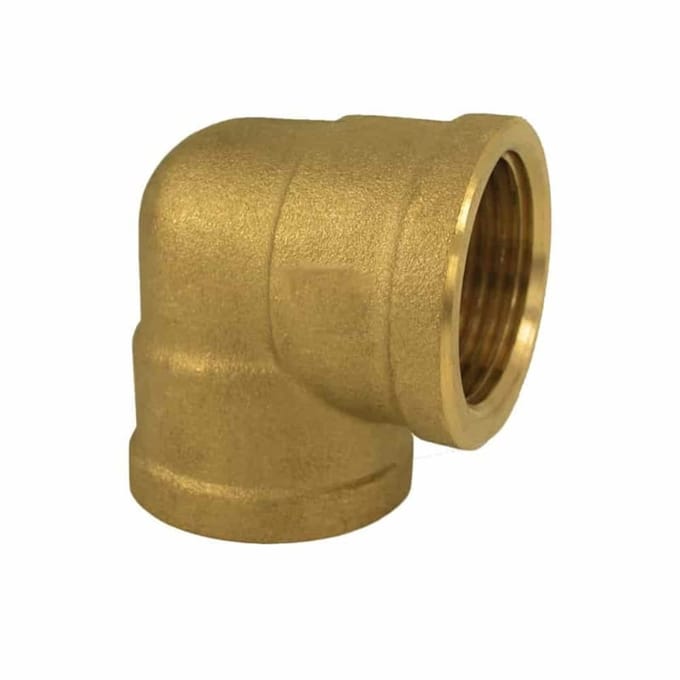 Messing Hoek 90 Graden 1/2" Binnendraad