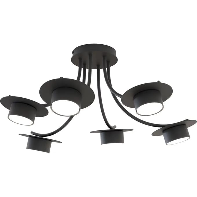Plafondlamp met 6 gloeilampen Emibig Lighting Enso