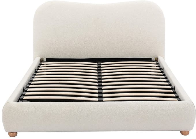 Vente-unique Bed met opbergruimte stof wit 160 x 200 cm
