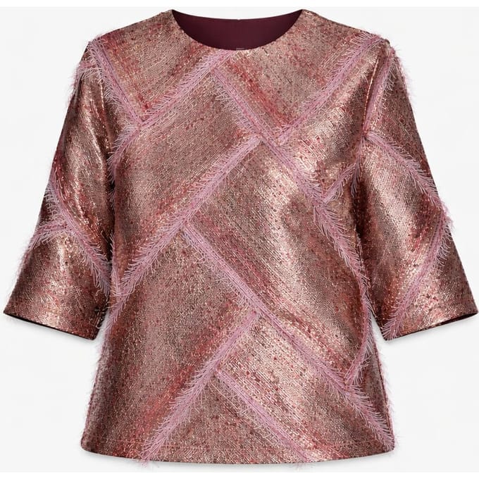 Geisha Top Gold/soft Pink Maat: XL | Blouses Outlet | Dames | Roze