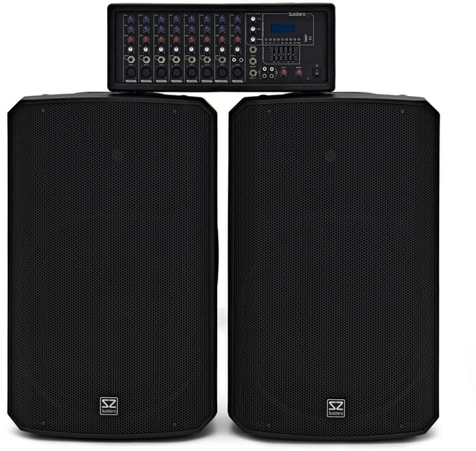 SubZero SZPA-815 300W 15 PA-systeem met Digitale Mediaspeler