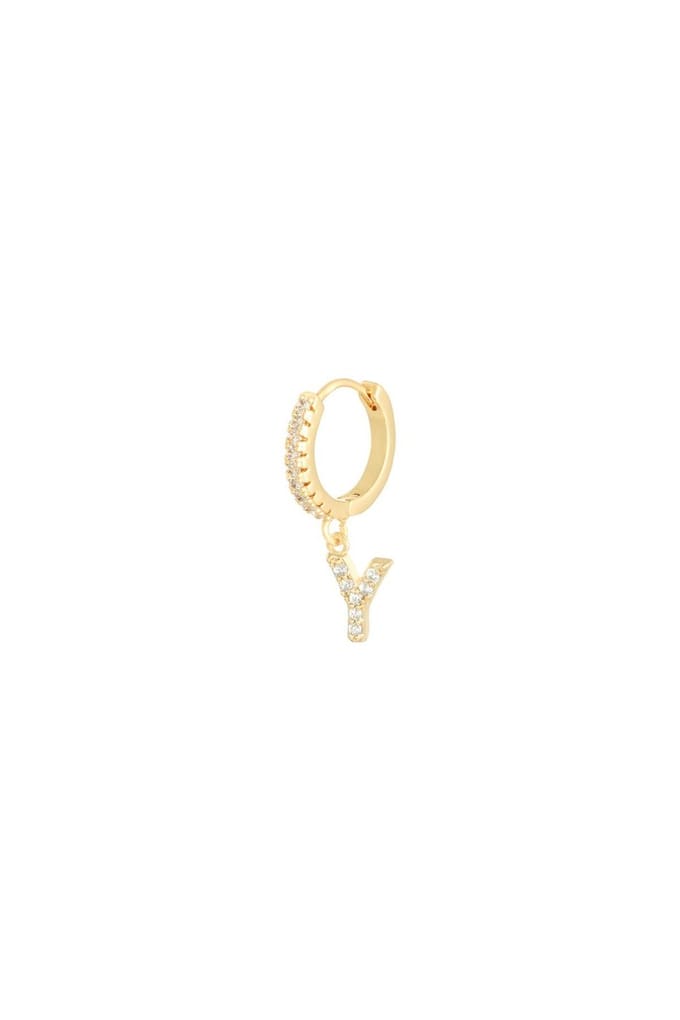 Oorbellen Letter Y Goud Copper