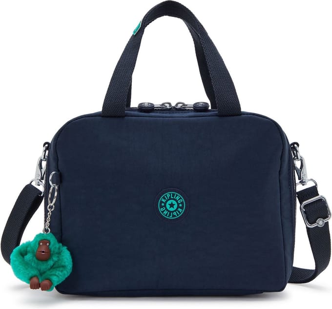 kipling Schoudertas Back To School Print Miyo Lunchbox Blue Green Bl Donkerblauw