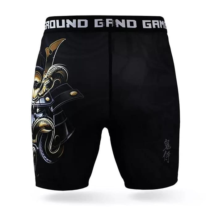 Ground Game Vale Tudo Shorts - ONI Samurai - Compressie Shorts - MMA & Grappling - Dubbellaags
