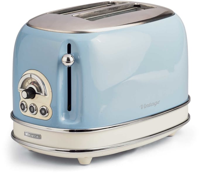 Ariete 0155/15 - Vintage broodrooster - 2 sneden - 6 standen - 810 Watt - blauw