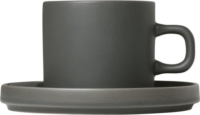 Blomus Mio set/2 koffiekop + schotel agave green