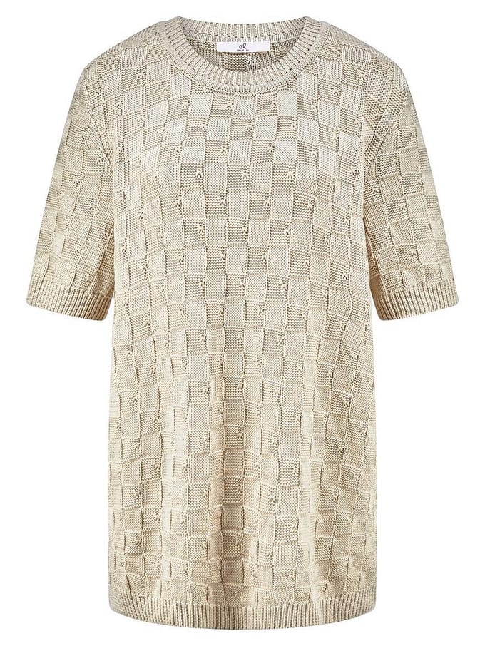 Trui ronde hals Van Emilia Lay beige