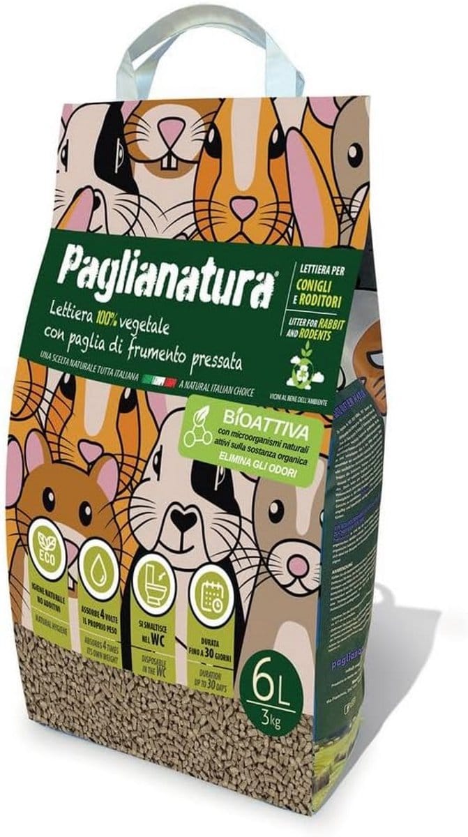 Knaagdier Strooisel - Bodembedekking Korrels - Kooi Schoonhouden - Hoog Absorptievermogen - 3 kg - Natuurlijk