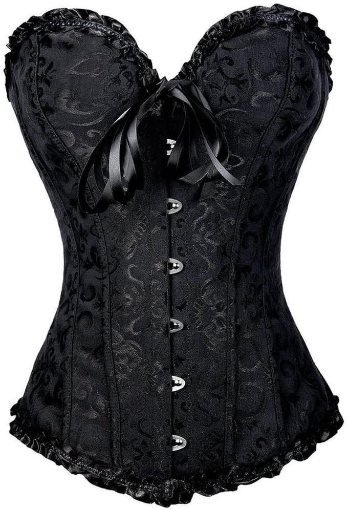 Dailygoods - Sweetheart Overbuste Satijnen Kanten Bustier met Korset - Damesmode
