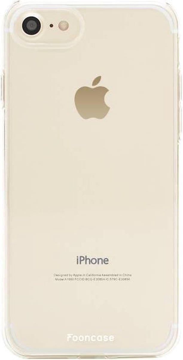Fooncase Hoesje Geschikt voor iPhone 7 - Shockproof Case - Back Cover / Soft Case - Transparant