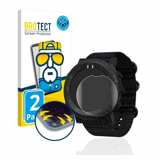 BROTECT - Screenprotector voor Suunto Core Alpha - Folie Beschermfolie transparant volledig dekking - 2 Stuks