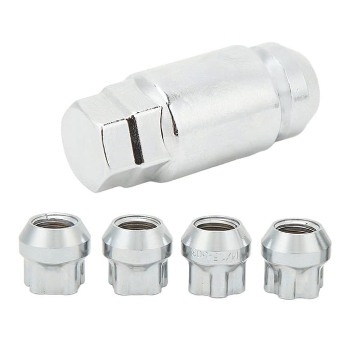 Kit de boulons et écrous de roue antivol coniques en acier inoxydable pour Tesla 3 YS white