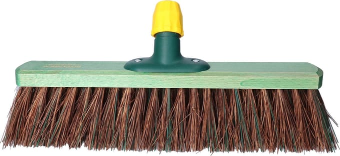 Buemag Straatbezem - groen - kunststof/palmvezels - 40 cm - buitenvegen
