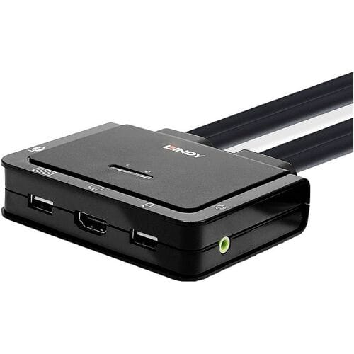 LINDY KVM-Umschalter KVM-switch HDMI Muis, Toetsenbord 4096 x 2160 Pixel