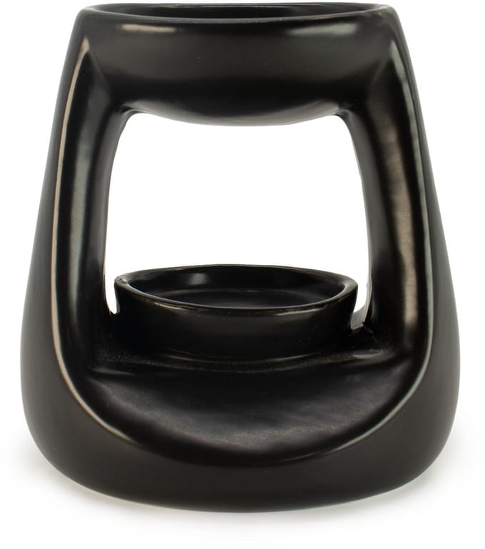 Keramische Zen oliebrander - Klein klassiek model - Matzwart