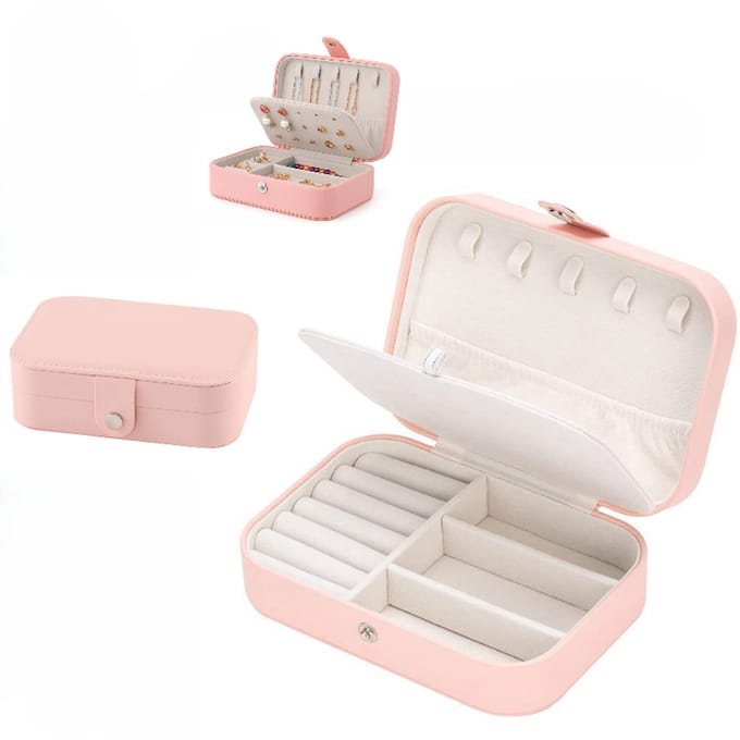 Sieradendoos – Juwelendoos - Etui - Opbergbox -Sieradenhouder - Bijouteriedoos - compacte Reisdoos - - waterproof - Roze -LOUZIR