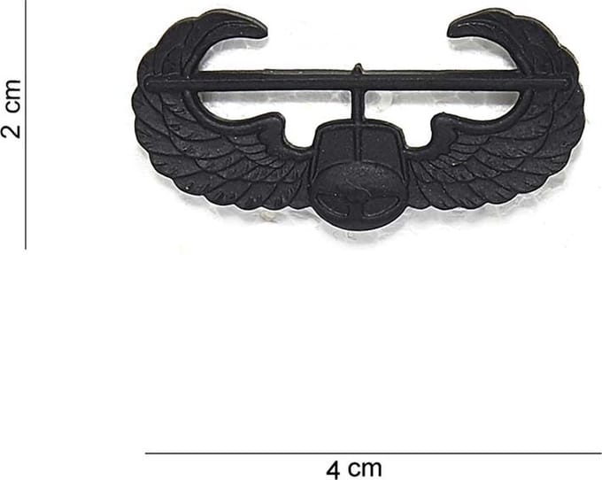 Embleem metaal Air assault wings zwart pin