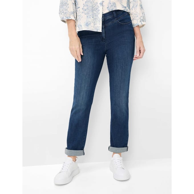 Raphaela by Brax Dames Jeans  Style LAURA NEW STONED SLIGHTLY USED, denim blauw regular, maat 38