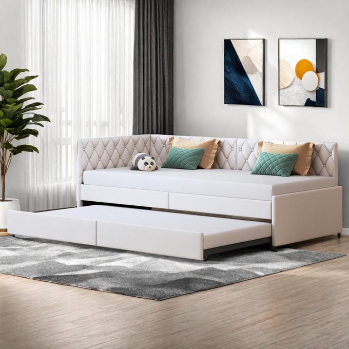 Bankbed 2 zits 90/180 x 200 cm inklapbaar - ruimtebesparend en flexibel