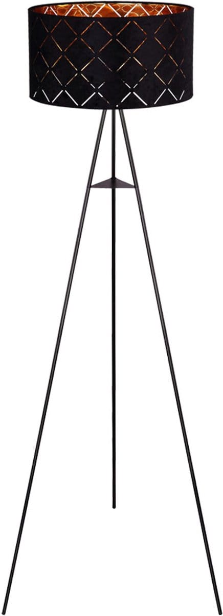 Globo - vloerlamp - Sunna - zwart - metaal - Ø 69cm - E27 - 15334S
