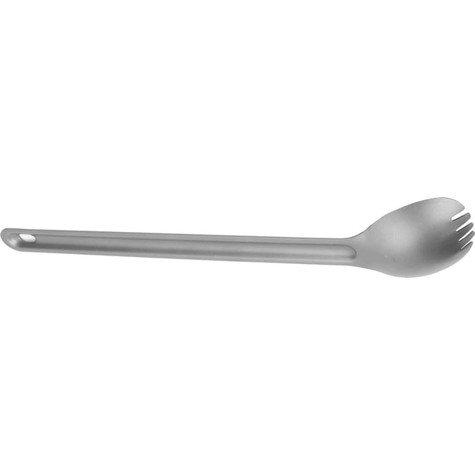 Lichtgewicht Lange Handgreep Titanium Spork Lepel Metalen Bestekset voor Buitenkamp Long-handled spoon fork